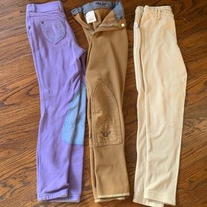 Girls riding breeches all about size 12 girls.